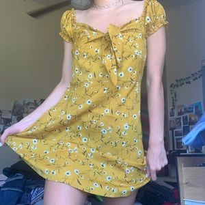 yellow floral dress